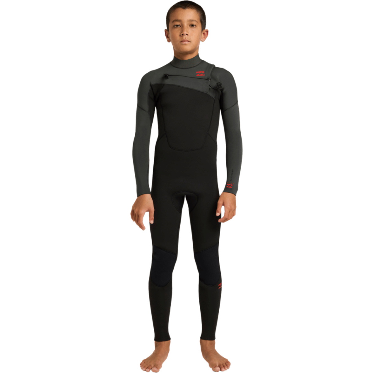 2026 Billabong Junior Absolute Ultra 4/3mm Chest Zip Wetsuit ABBW100166 - Tar Black